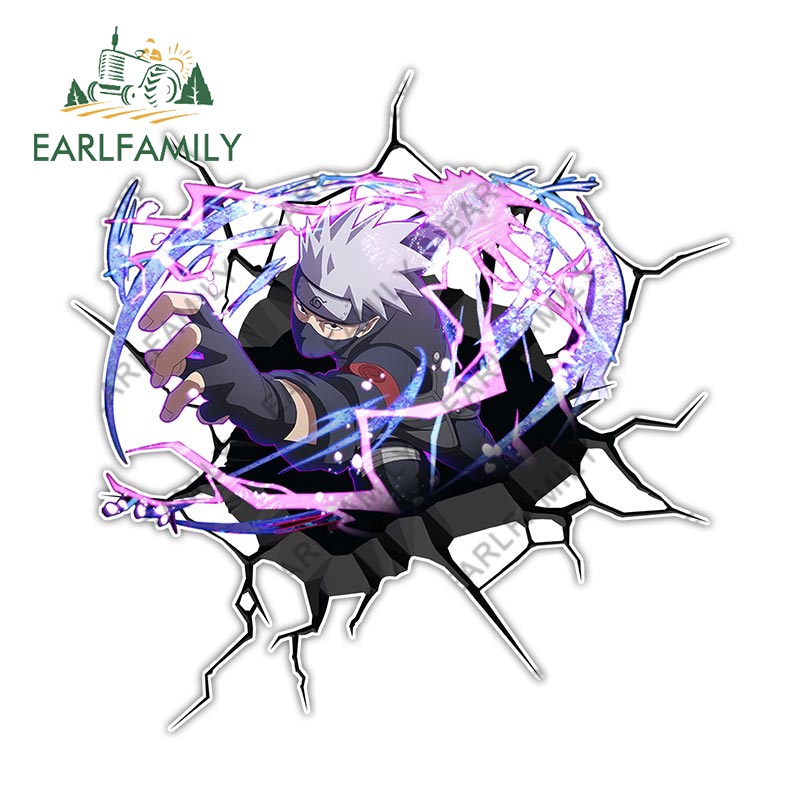 Đề Can Vinyl Dán Trang Trí Xe Hơi / Xe Máy Họa Tiết Naruto Xé Kích Thước 13Cmx12.9Cm