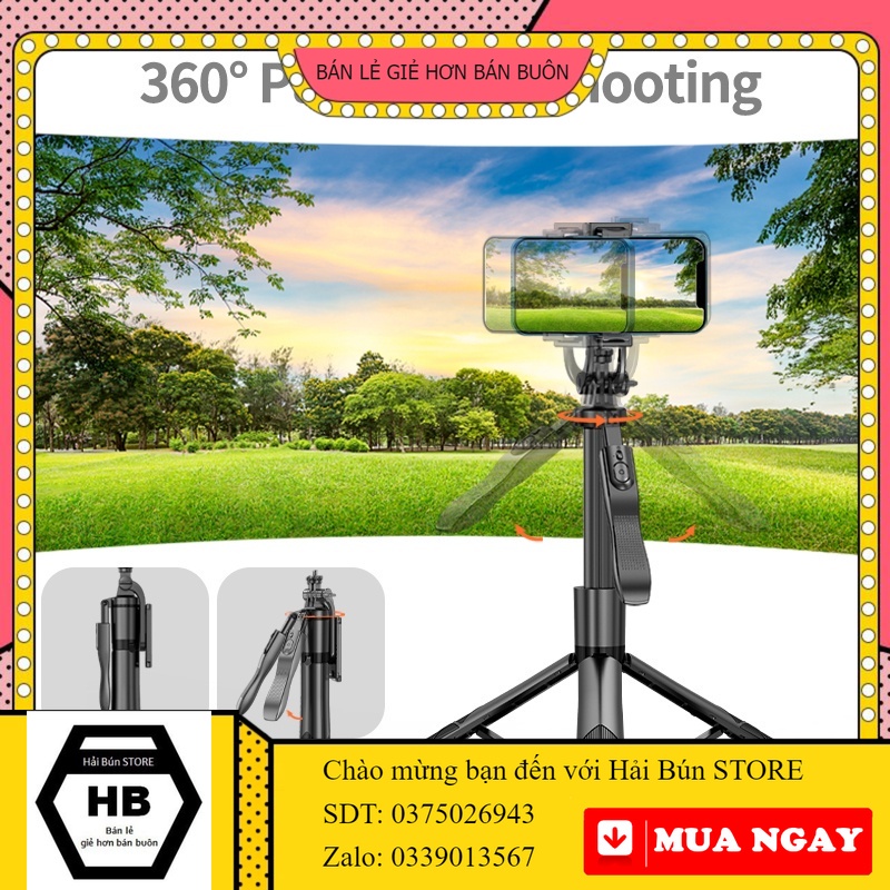 L16 Gậy Tự Sướng Cầm Tay Chân Máy Gimbal Cầm Tay Chân đế Có Thể Gập Lại Cho Máy ảnh , điện Thoại HaiBunStore