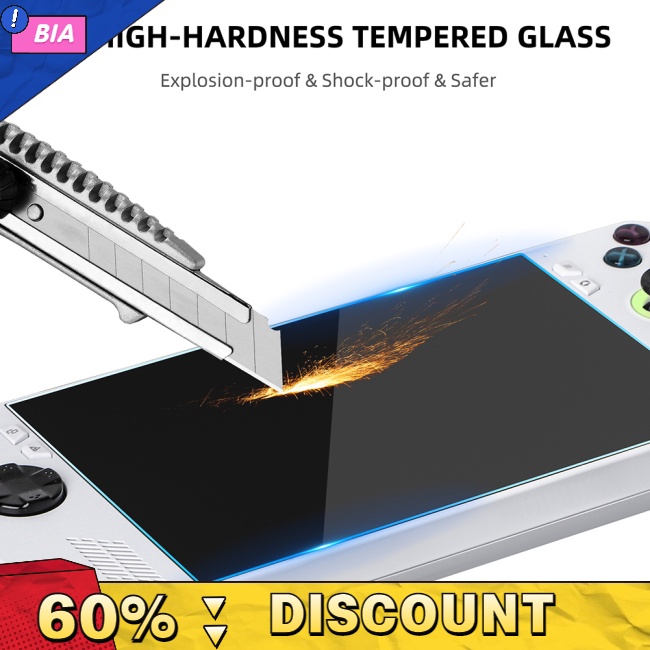 Set 2 Kính Cường Lực 0.3mm 9H Bảo Vệ Màn Hình Chống Vết Bẩn Cho Máy Chơi Game Cầm Tay ROG ALLY
