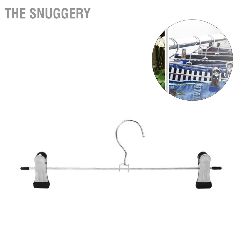 The Snuggery 10 Chiếc Quần Kẹp Móc Xoay 360 Độ Có Thể Điều Chỉnh Chiều Dài Thép Không Gỉ Áo Váy Sơ Mi