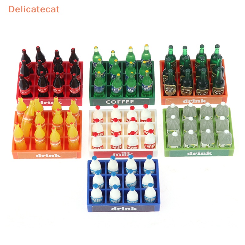 1 Bộ Mô Hình Chai Nước Ngọt / Lon Soda Mini Trang Trí Nhà Búp Bê