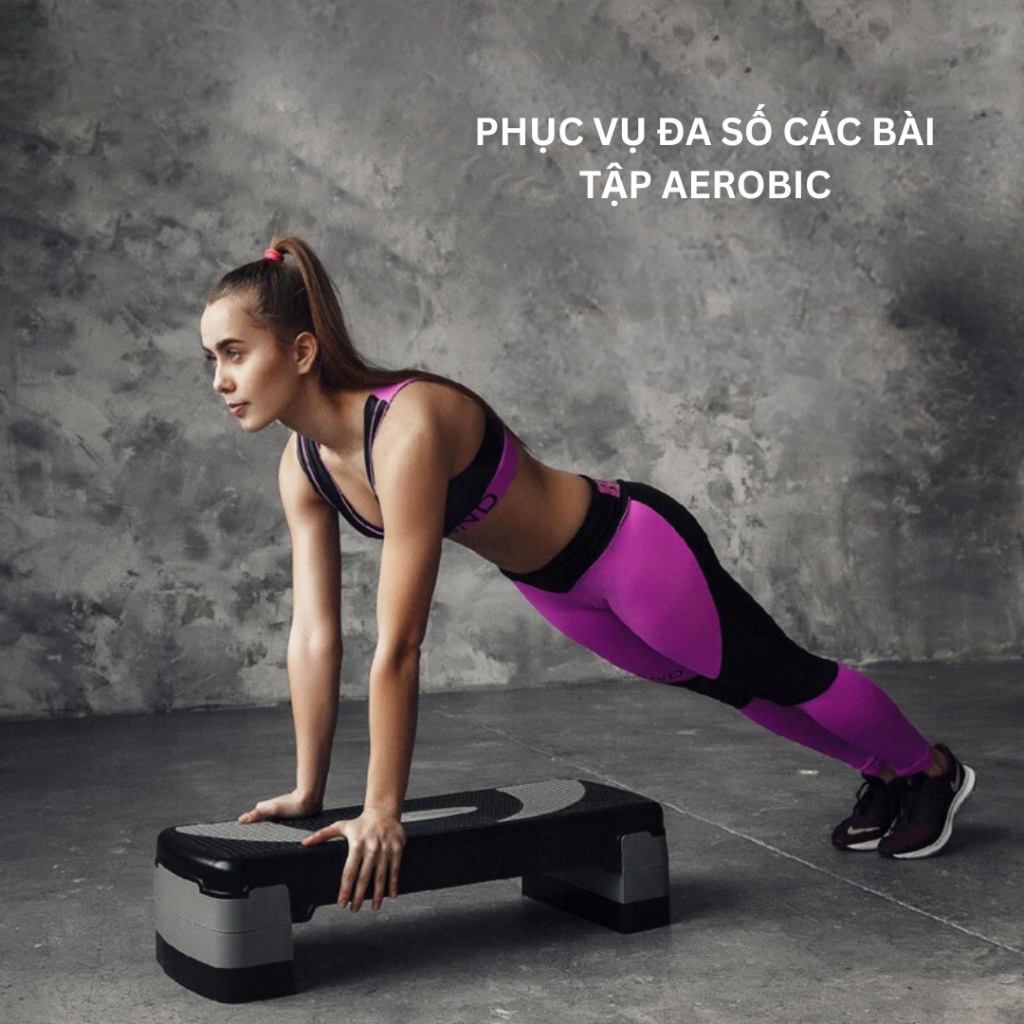 Bục Nhảy Aerobic, Bậc Tập Dậm Nhảy Aerobic Chống Trượt, Kích Thước Lớn, Có Thể Tăng Giảm Chiều Cao Bục