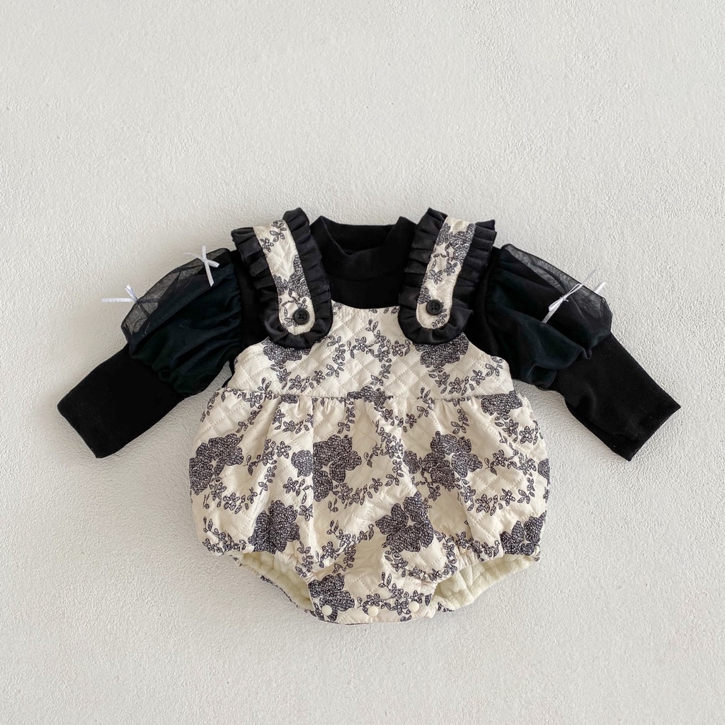 Áo Liền Quần Thu Đông Phong Cách Công Chúa Phương Tây Cho Bé Gái 9CVO