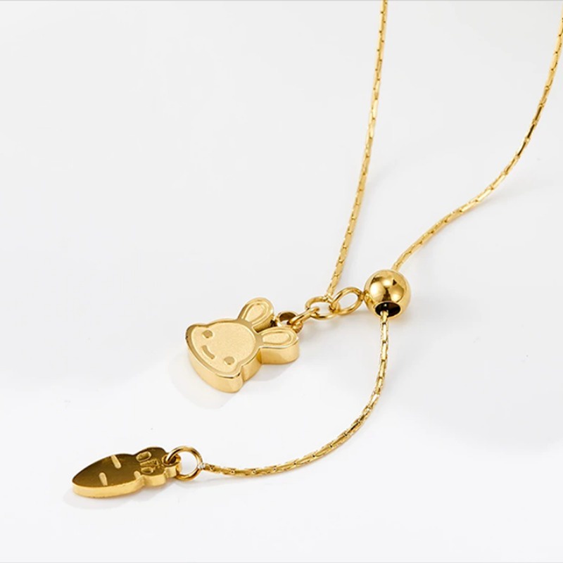 Vòng cổ Thép Titan Không Phai Màu Hình Thỏ Dễ Thương