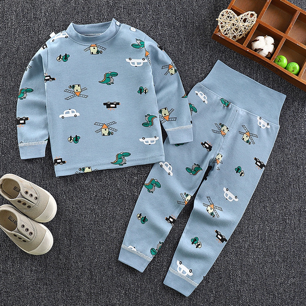 Bộ Đồ Ngủ Vải cotton Thời Trang Xuân Thu Cho Bé