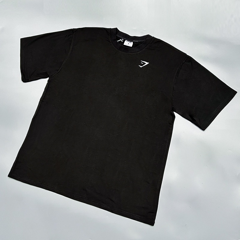 Ready stock gymshark oversize short-sleeved men's summer fitness casual loose big fit t-shirt áo thun thể thao thoáng khí