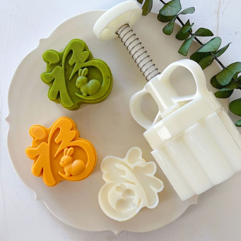 Ivy hand-pressure mooncake mold fu character rabbit cookie tem nhà sản xuất bánh trung thu lễ hội mùa thu diy cookie pastry