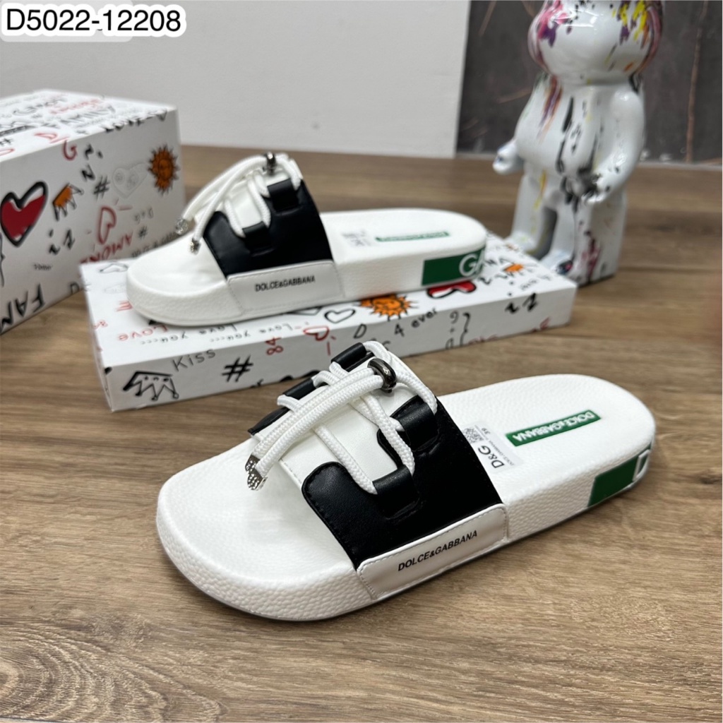 Dép Quai Ngang Nam D.G Quai Tang Dây Phối Da Đế Dập Logo Siêu Chất, Dép Lê Thắt Dây Trẻ Trung Siêu Hot 2023