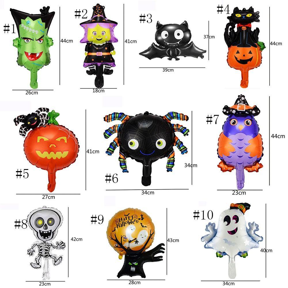 Shanrong Bong Bóng Bơm Hơi mini Bằng Màng Nhôm Hình Đầu Lâu / Dơi / Bí Ngô Trang Trí halloween