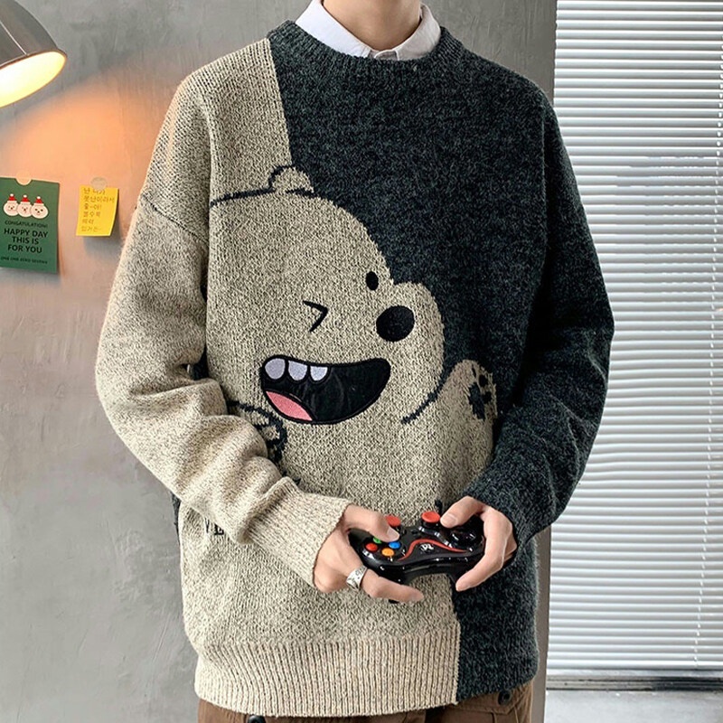 Áo sweater YOUTANG cổ tròn thiết kế mới giữ ấm cao cấp cho cặp đôi