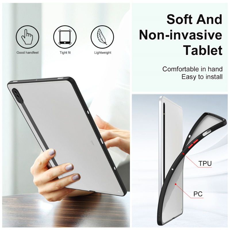 Ốp Máy Tính Bảng TPU Nhám Trong Suốt Cho Samsung Galaxy Tab S7 FE S7 Plus S8 Plus 12.4 "SM-T730 T736B T970 X800 X806