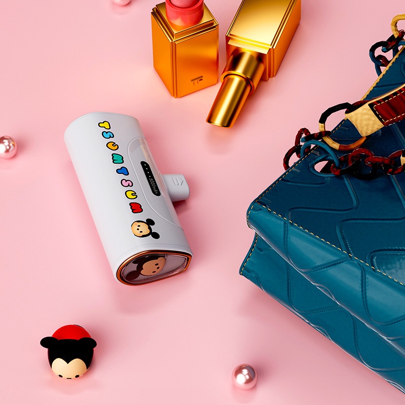 DISNEY Pin Sạc Dự Phòng 5000mah td10 tsumtsum seires Cổng type-c Hình mickey minnie winnie the pooh 2a