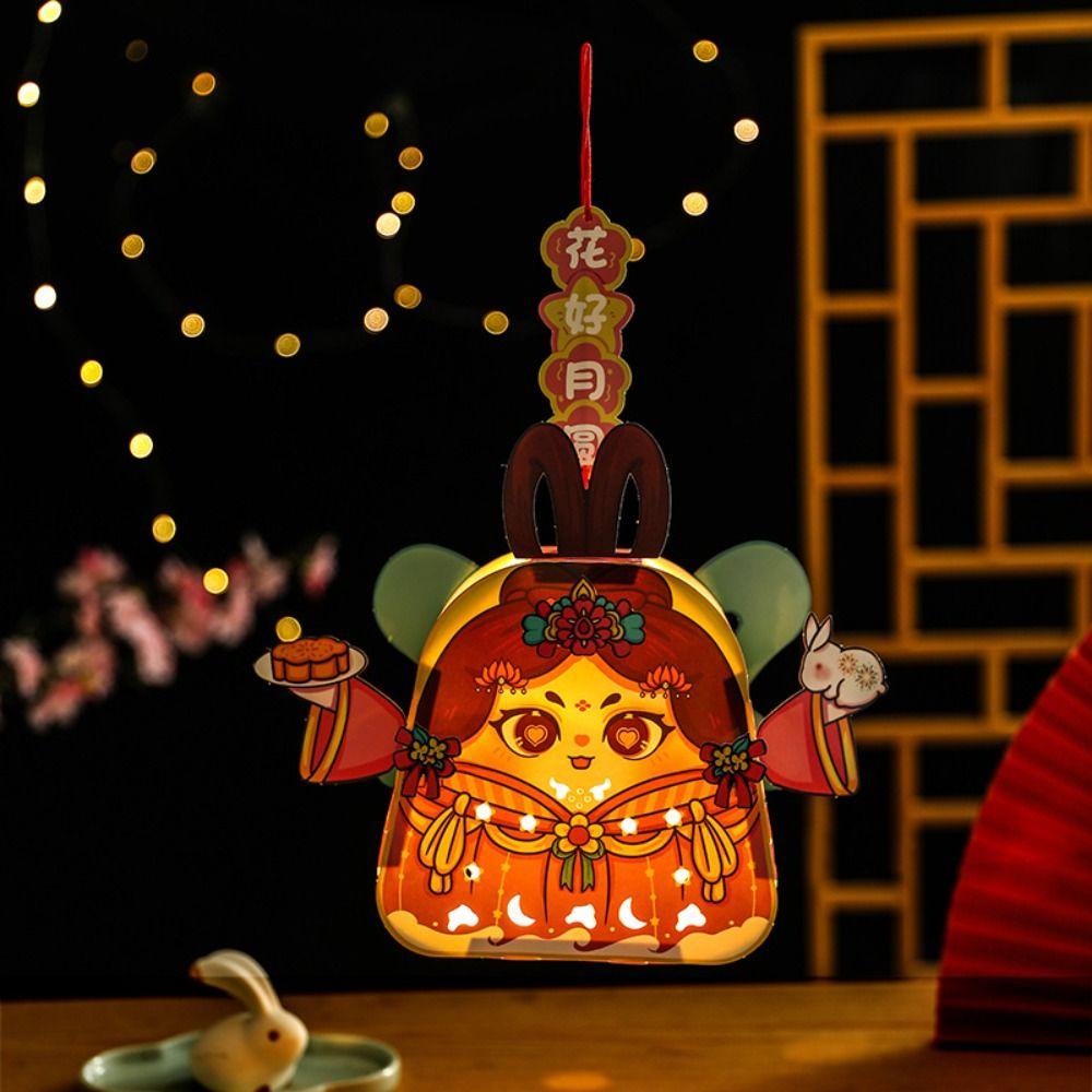 Lồng Đèn DIY Hình Thỏ Dễ Thương Dùng Làm Quà Tặng