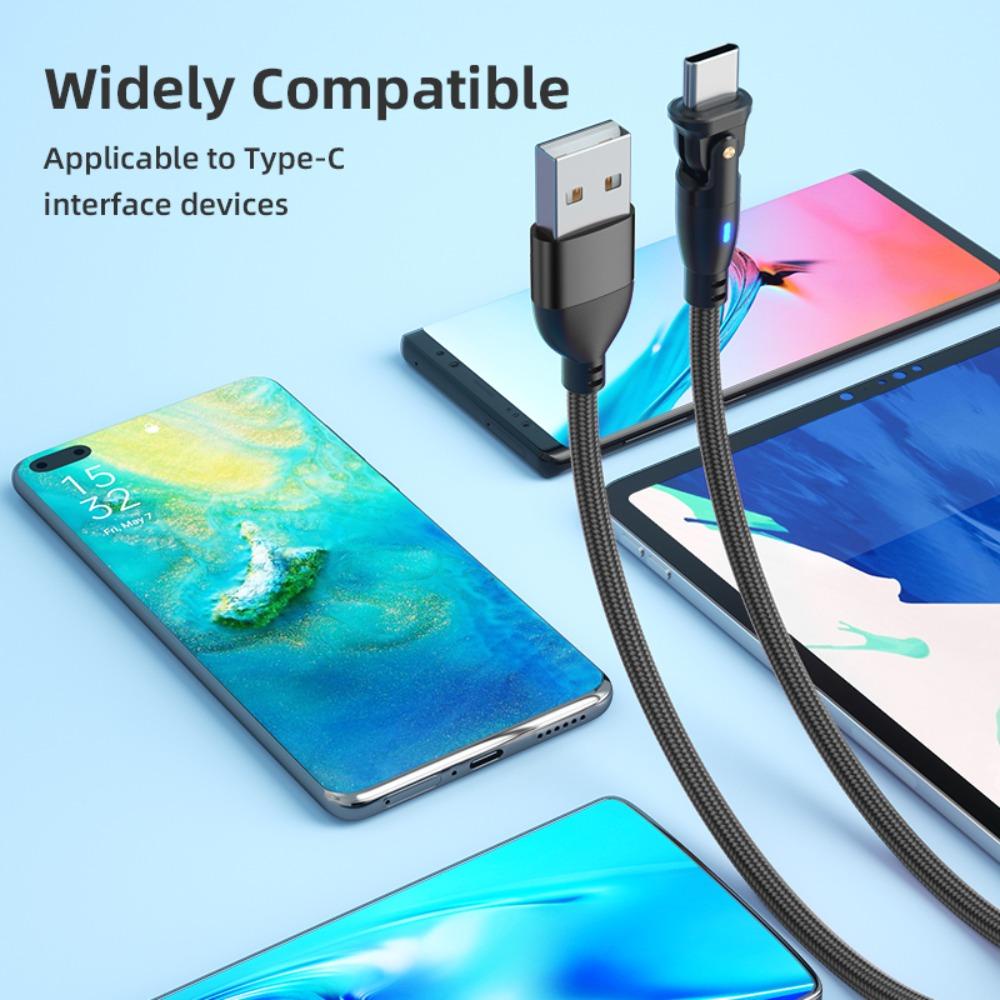 Dây Cáp Loại C Xoay 180 Độ 180 Độ Tiện Dụng ° Dây Cáp Micro / Type C / IOS 180 Xoay Được Tiện Dụng ° Dây Cáp Sạc Dữ Liệu Siêu Nhẹ 1m / 2m QC3.0 Cho Điện Thoại