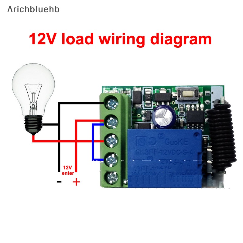 Bộ ĐiềU KhiểN Từ Xa 433Mhz EV1527 2 bottons DC 12V 10A RF Và Phụ Kiện