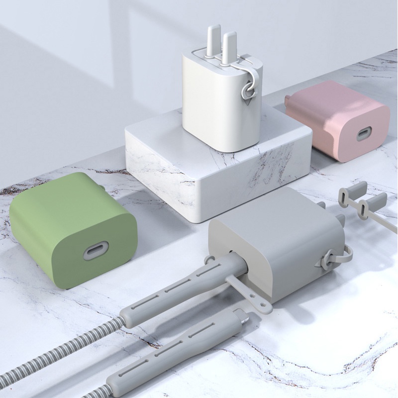 Nắp bảo vệ bộ sạc silicone mềm Cho Iphone 20W 11promax 12pro 13 14promax