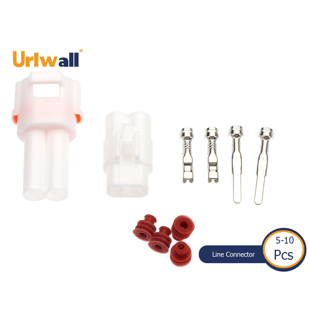 Urlwall 5/10 bộ kín 2pin mt090 nam nữ phích cắm phụ kiện đặc biệt cho đường dây xe máy đầu nối vỏ chống thấm nước đầu nối tự động xe máy 6187-2171 6180-2181