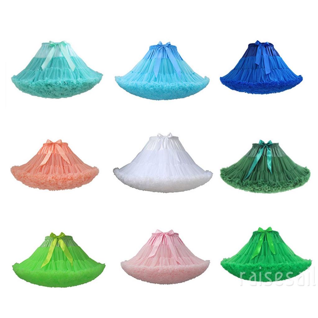 Rs-women tulle tutu skirt màu rắn mùa hè giản dị thun mini a-line váy cho câu lạc bộ bãi biển thời trang dạo phố