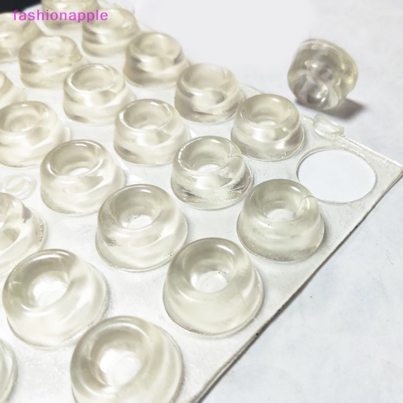 Thời trang 12 chiếc trong suốt nút chặn tự dính cao su bộ đệm giảm chấn tủ đệm silicone glory