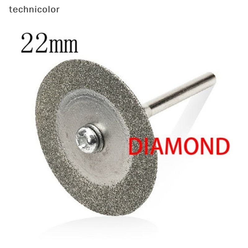 Giảm giá hot 5 chiếc 22mm emery diamond cutg blades drill bit + 1 mandrel for dremel set shop