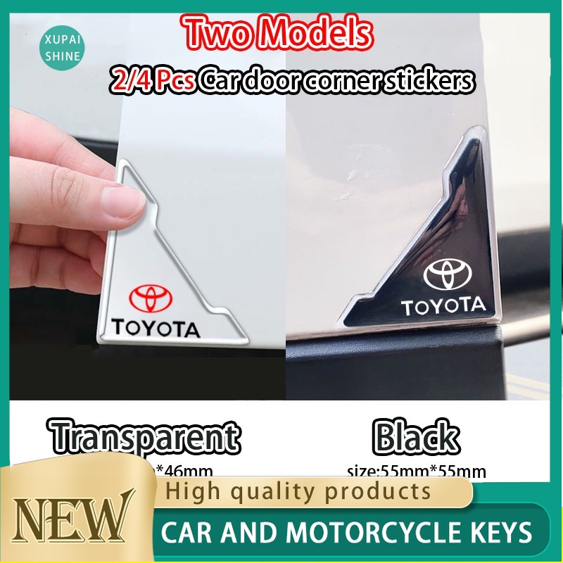 TOYOTA Set 2 / 4 Miếng Dán Góc Cửa Xe Hơi Trong Suốt Chống Trầy Chống Va Chạm Cho Raize Rush Vios Veloz Cross Corolla Yaris Sienta Prius Camry Fortuner Wigo Innova Hilu