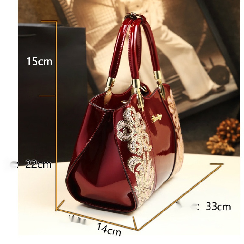 Túi Xách Boston Đeo Vai Đính Hạt Phong Cách Thời Trang Dành Cho Nữ