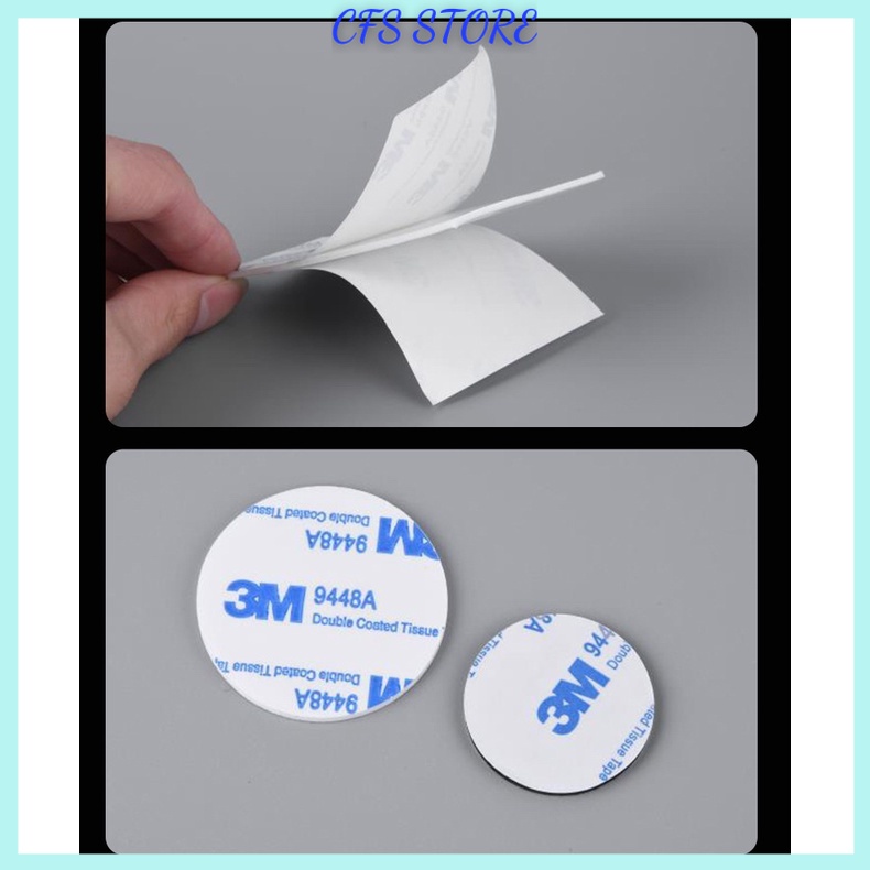 Miếng dán 3M với 2 mặt siêu dính, gắn giá đỡ điện thoại trên ô tô, camera hành trình, đồ gia dụng