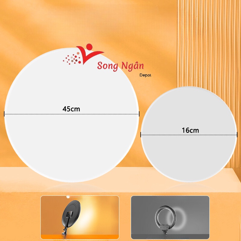 Đèn Livestream 26 33 45 cm kèm Chân dài 2m1 Điều Chỉnh Ánh Sáng Hỗ Trợ Chụp Ảnh Quay Video Livestream Chuyên Nghiệp