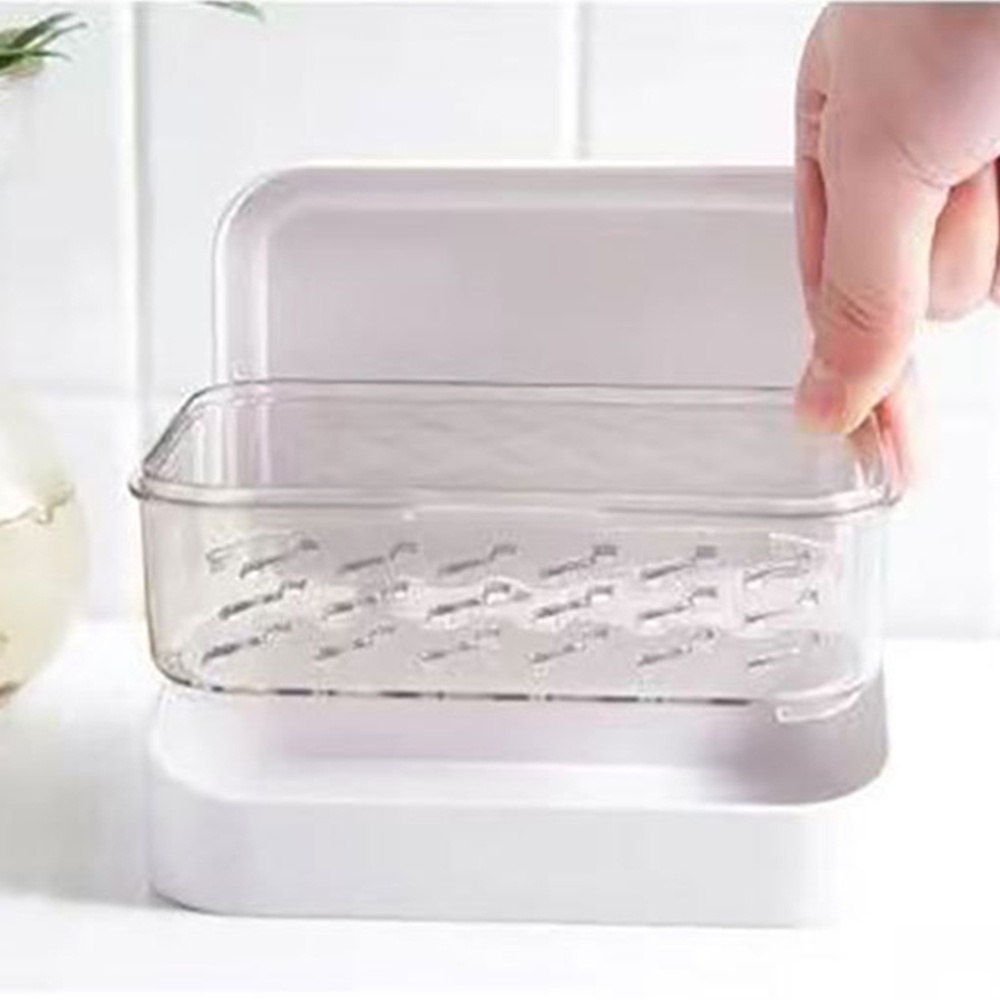 Hộp Đựng Xà Phòng 2 Tầng Có Nắp Chống Nước Chống Bụi Cho Nhà Tắm