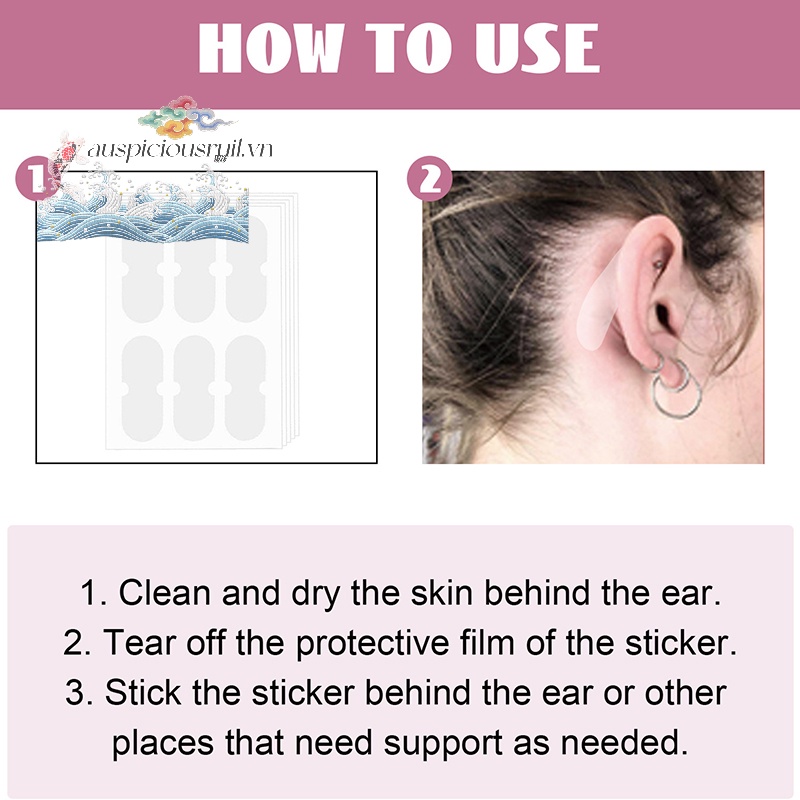 Set 1 18 / 30 Miếng Dán Đứng Cố Định Tai Hình Dáng Độc Đáo