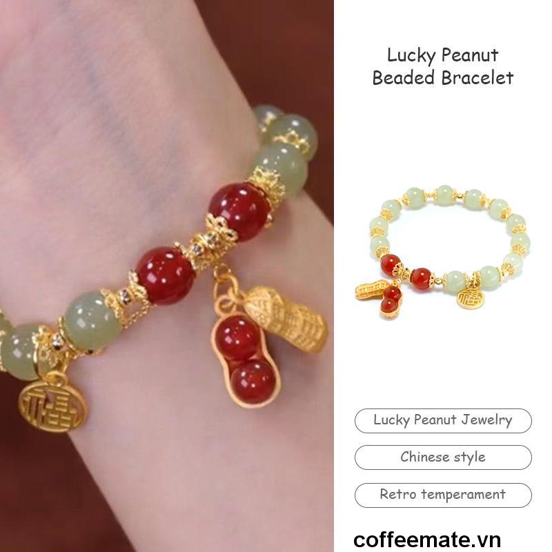 ⚡Vòng Tay Hạt Đậu Phộng Màu Gradient Phong Cách Fu 2023 Mới Cho Nữ