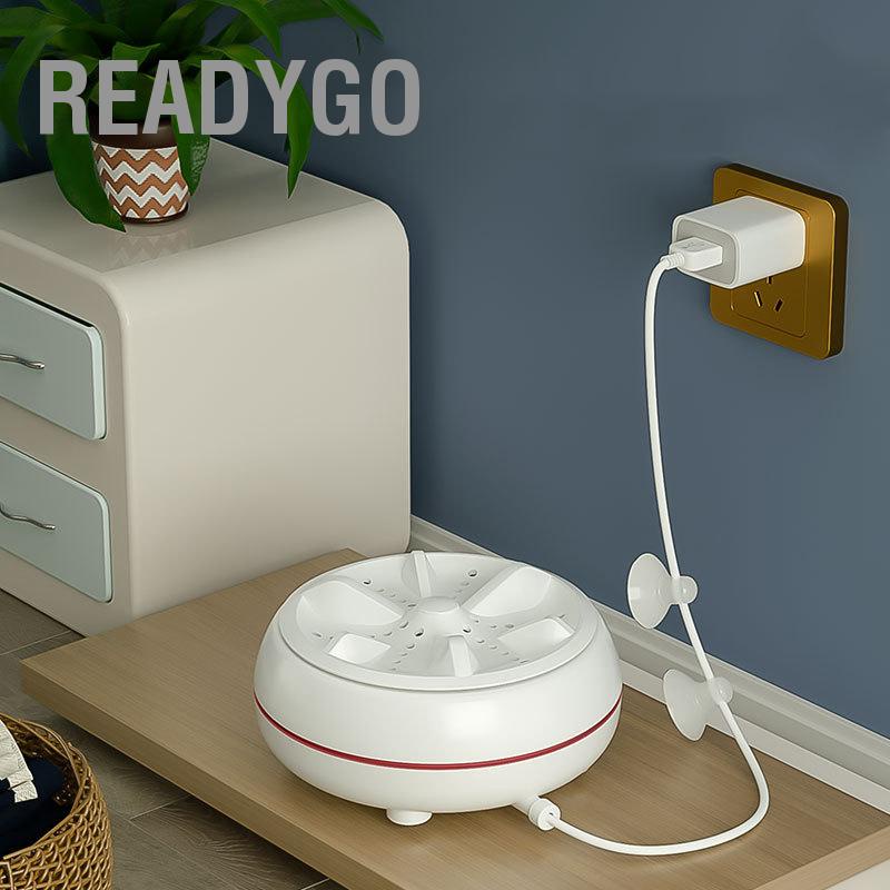 ReadyGo Máy Giặt Mini Di Động Công Suất Cao Làm Sạch Mạnh Mẽ Du Lịch Gấp Gọn Siêu Âm Turbo