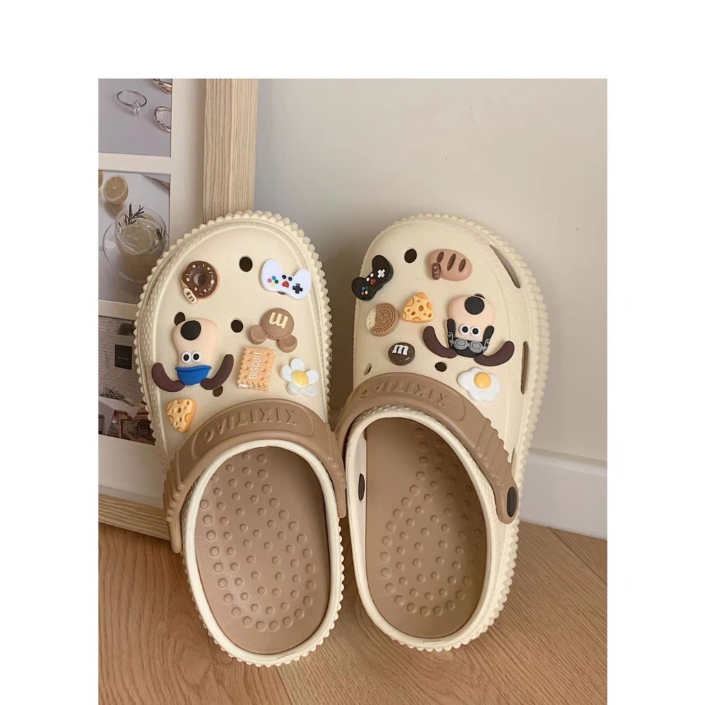 Dép đế dày chống trượt thoải mái phim hoạt hình chó phụ kiện mùa hè thời trang đôi dép lê dép lê bãi biển có thể mặc bên ngoài