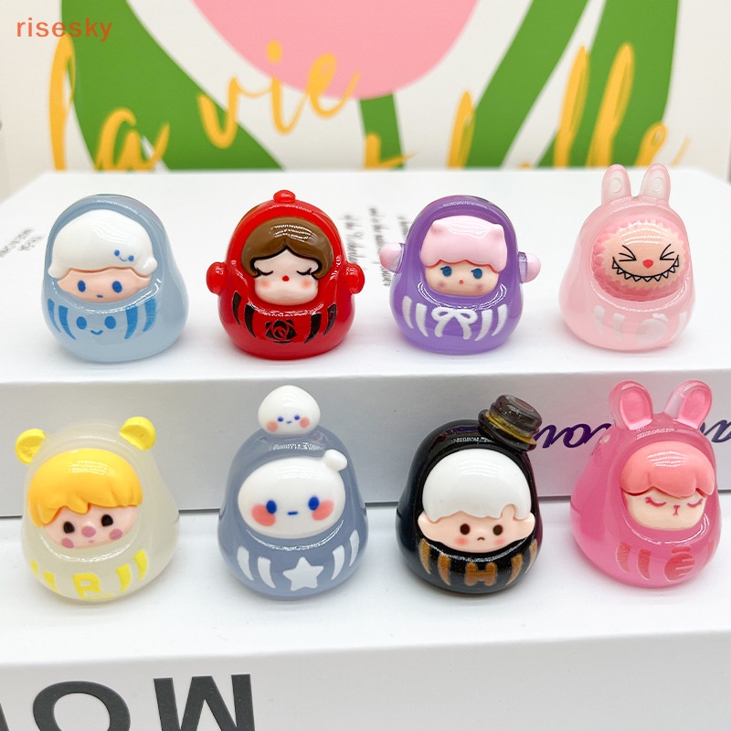 Móc Khóa Nhựa Resin Họa Tiết Hoạt Hình 3D Màu Dạ Quang Trang Trí Tiểu Cảnh / Nhà Búp Bê DIY