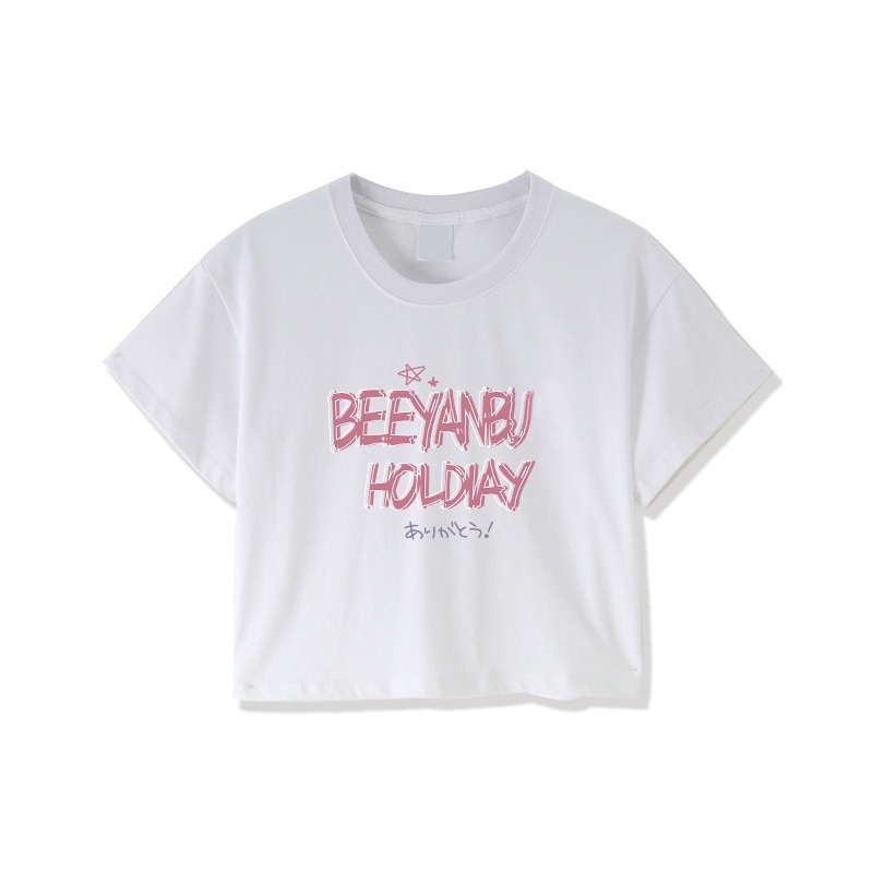 NZN Áo Thun Crop top Tay Ngắn Dáng Ôm Hở Vai Bằng Lụa Sữa Dành Cho Bạn Nữ