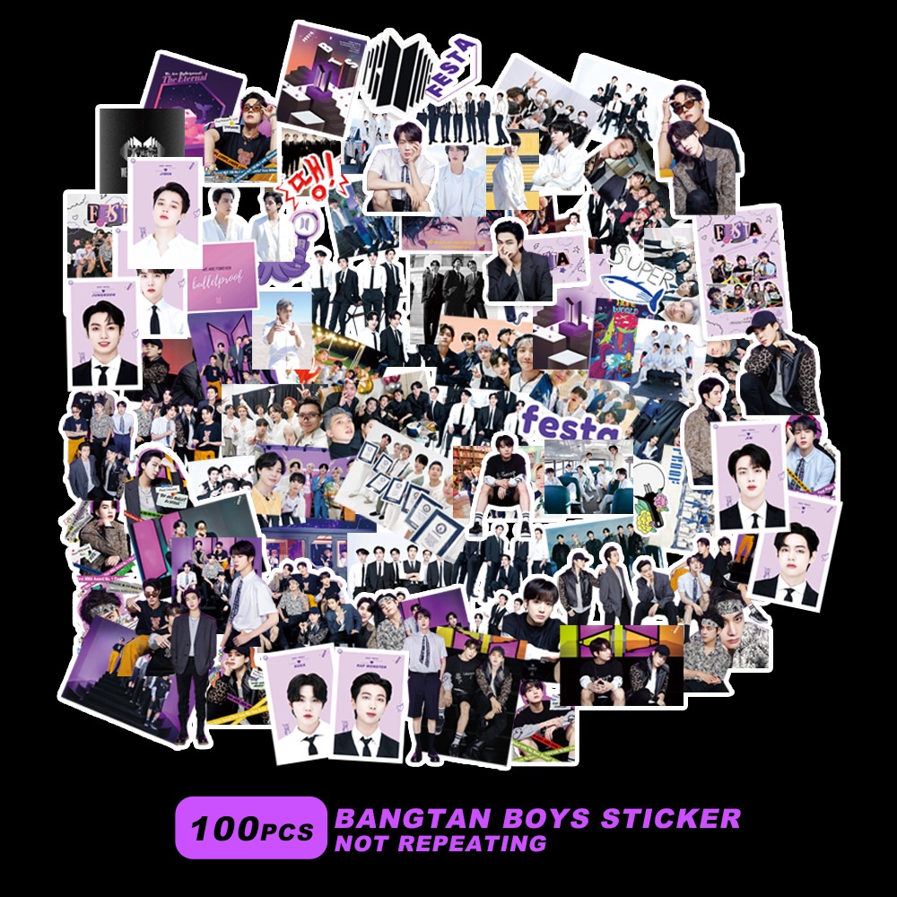 Kpop bangtan boys v jimin proof festa stickers shaped big head stickers self-adhesive diy handbook stickers