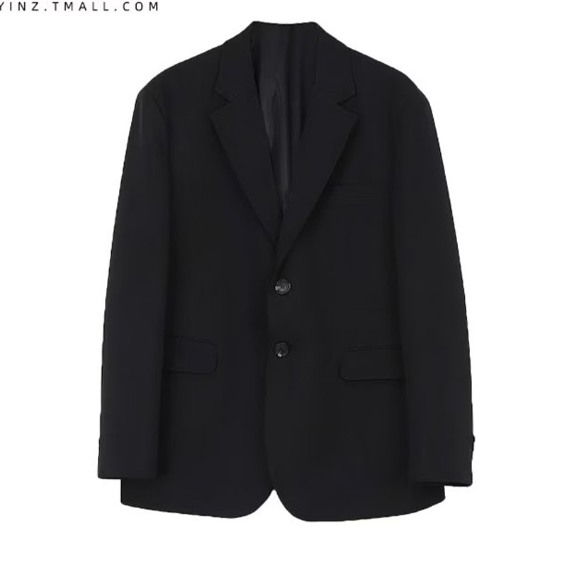 Áo Khoác Vest Màu Đen Dáng Rộng Phong Cách Hàn Quốc Thời Trang Cho Nam Giới