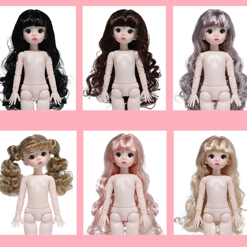 Búp Bê BJD 20 1 / 6 Có Khớp Chuyển Động Mắt Nâu 3D Dễ Thương