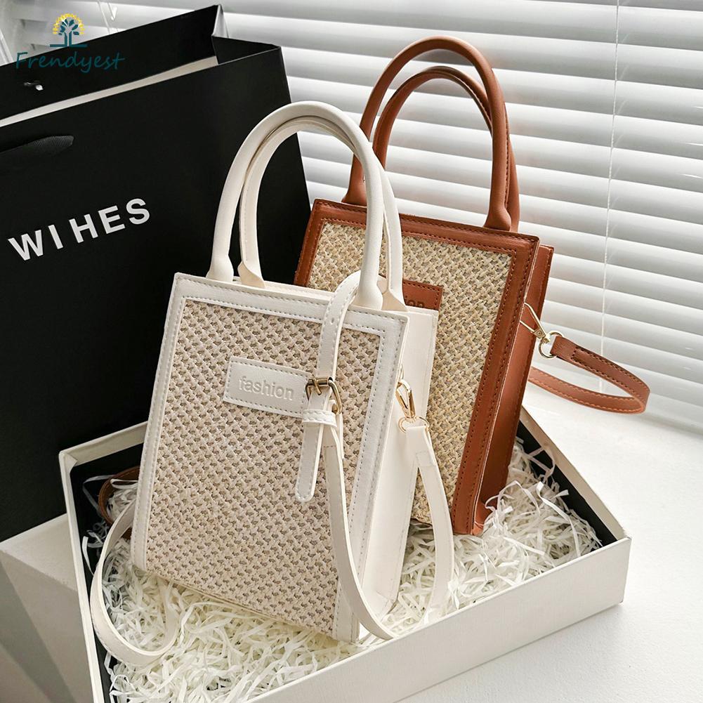 Túi cói nữ tính khí túi xách đa năng totes straw làm quà sinh nhật