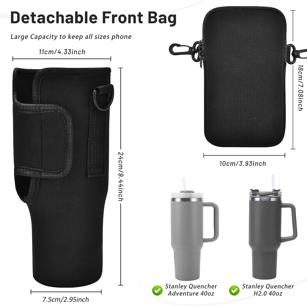 Túi Đựng Bình Nước Stanley Quencher H2.0 & Adventure 40 oz Có Dây Đeo Tùy Chỉnh Tiện Dụng Cho Hoạt Động Ngoài Trời