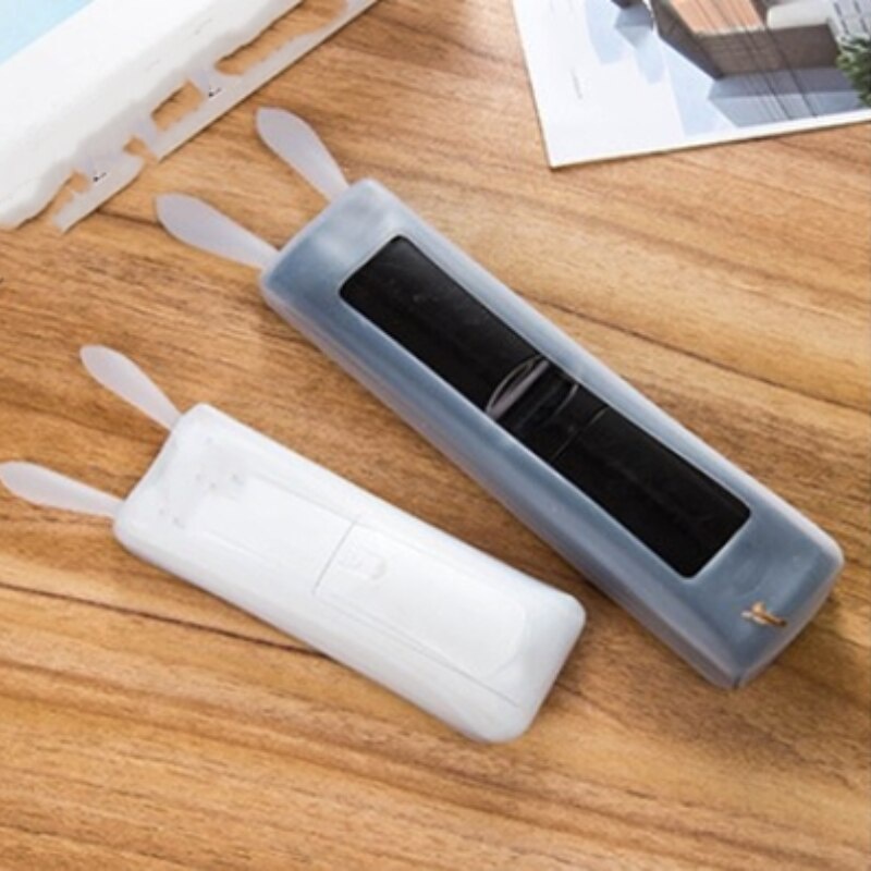 Tai thỏ nắp điều khiển từ xa silicone tv trong suốt dễ thương vỏ điều khiển từ xa điều hòa nhiệt độ bảo vệ chống bụi vỏ silicone chống thấm nước