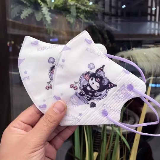 SANRIO Bộ 30 Khẩu Trang Chống Bụi In Hoạt Hình kuromi cinnamoroll 3d Dành Cho Trẻ h0042