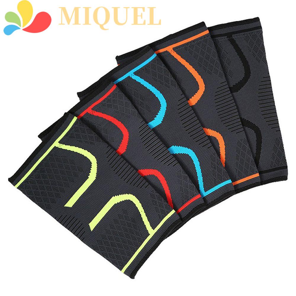 Miquel knee brace đàn hồi 1pc người lớn đi xe đạp thể thao bảo vệ dệt kim đầu gối tay áo chạy khớp bảo vệ tập luyện đệm đầu gối nén