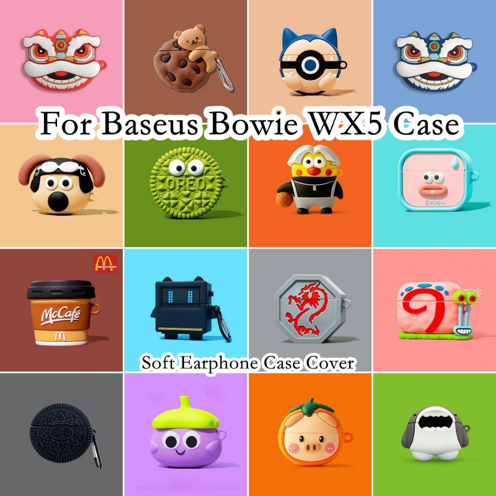 Giảm giá hấp dẫn: đối với baseus bowie wx5 case tide dòng phim hoạt hình mát mẻ cho baseus bowie wx5 vỏ bọc tai nghe mềm