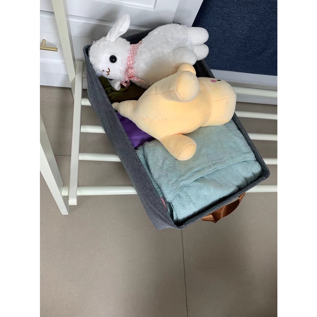 （có tay cầm）Hộp vải đựng quần áo có khung cố định thiết kế gấp gọn tiện lợi giúp tiết kiệm không gian nhà vải Cation