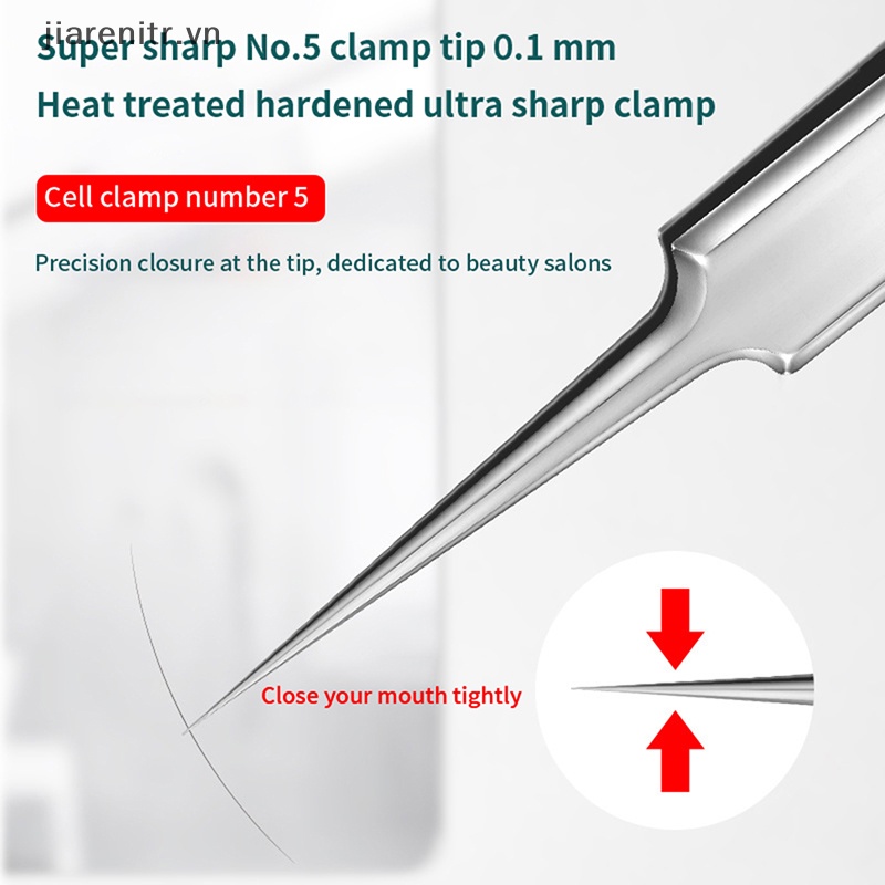 Nhíp Hỗ trợ giảm mụn ji loại bỏ mụn đầu đen nhẹ loại bỏ mụn đầu đen pointed bend vn