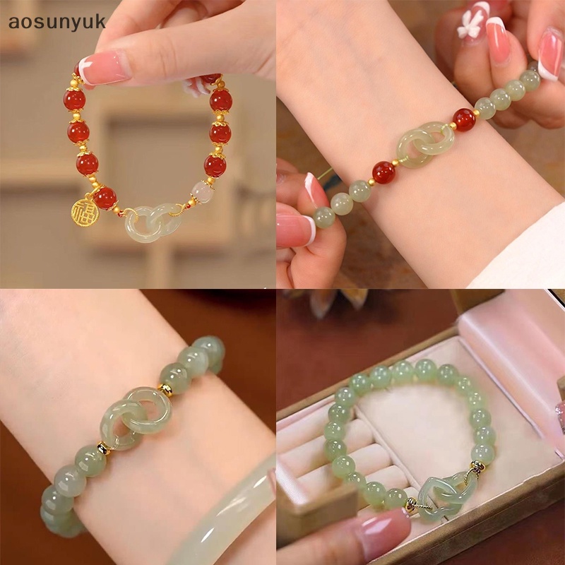 Aosunyuk ins phong cách thời trang sáng tạo hạt may mắn vòng tay cổ điển ánh sáng làm bằng tay vòng đeo tay cho nữ cô gái chuỗi đeo tay trang sức quà tặng en