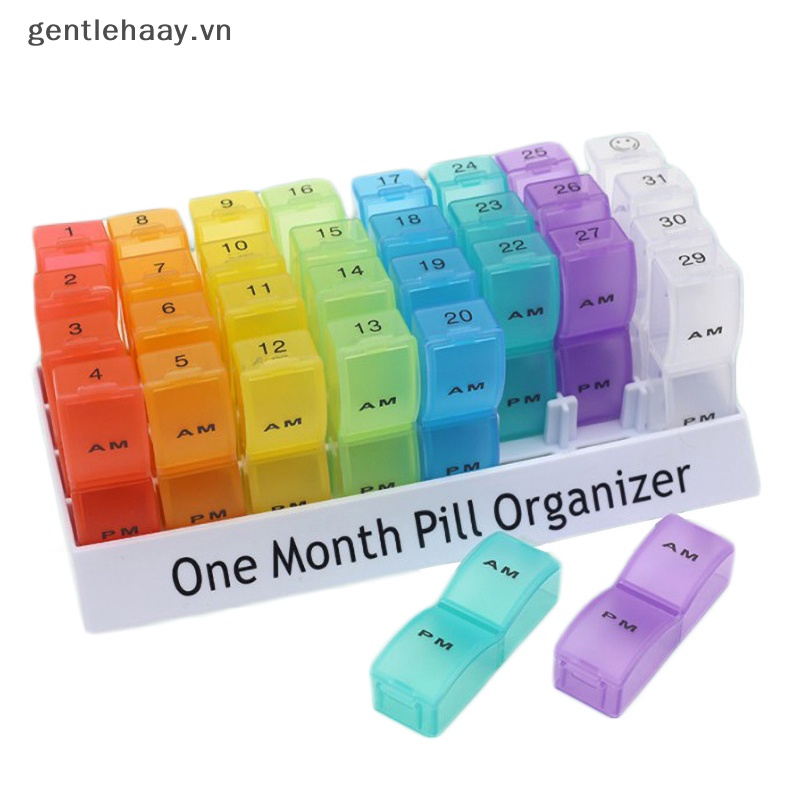 Gg 1 cái 30 ngày hộp đựng thuốc hàng tháng người giữ thuốc bảo quản thuốc tổ chức hộp đựng thuốc bpa free pillbox dropshipping & w.holsale vn