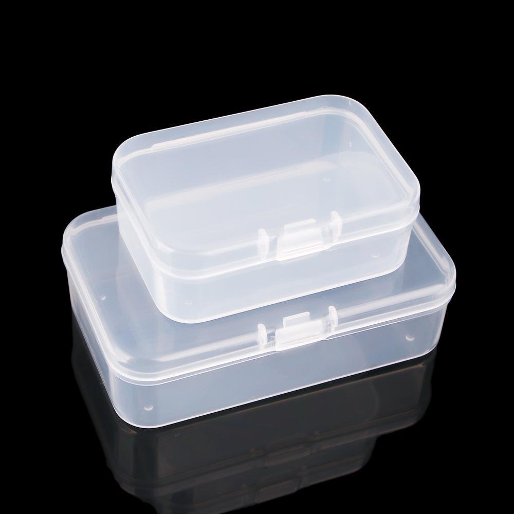 Set 2 Hộp Nhựa Trong Suốt Hình Chữ Nhật Đựng Đồ Đa Năng Tiện Dụng