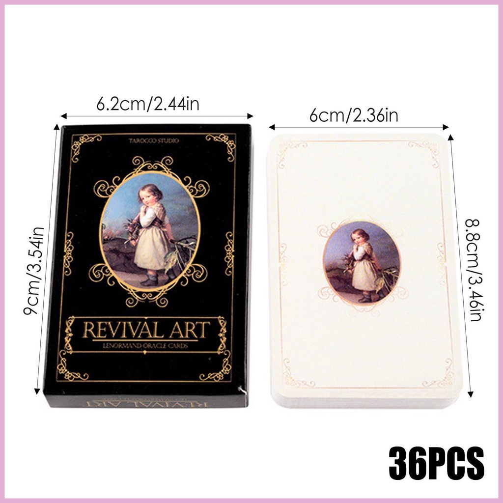 Revivals art lenormand oracle cards family friend game 36 cái party tarot card mysterious bói toán deck table shinvn